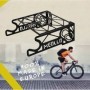 Supporto da parete per bicicletta Meollo Nero Acciaio al carbonio 30 x 30 x 10 cm